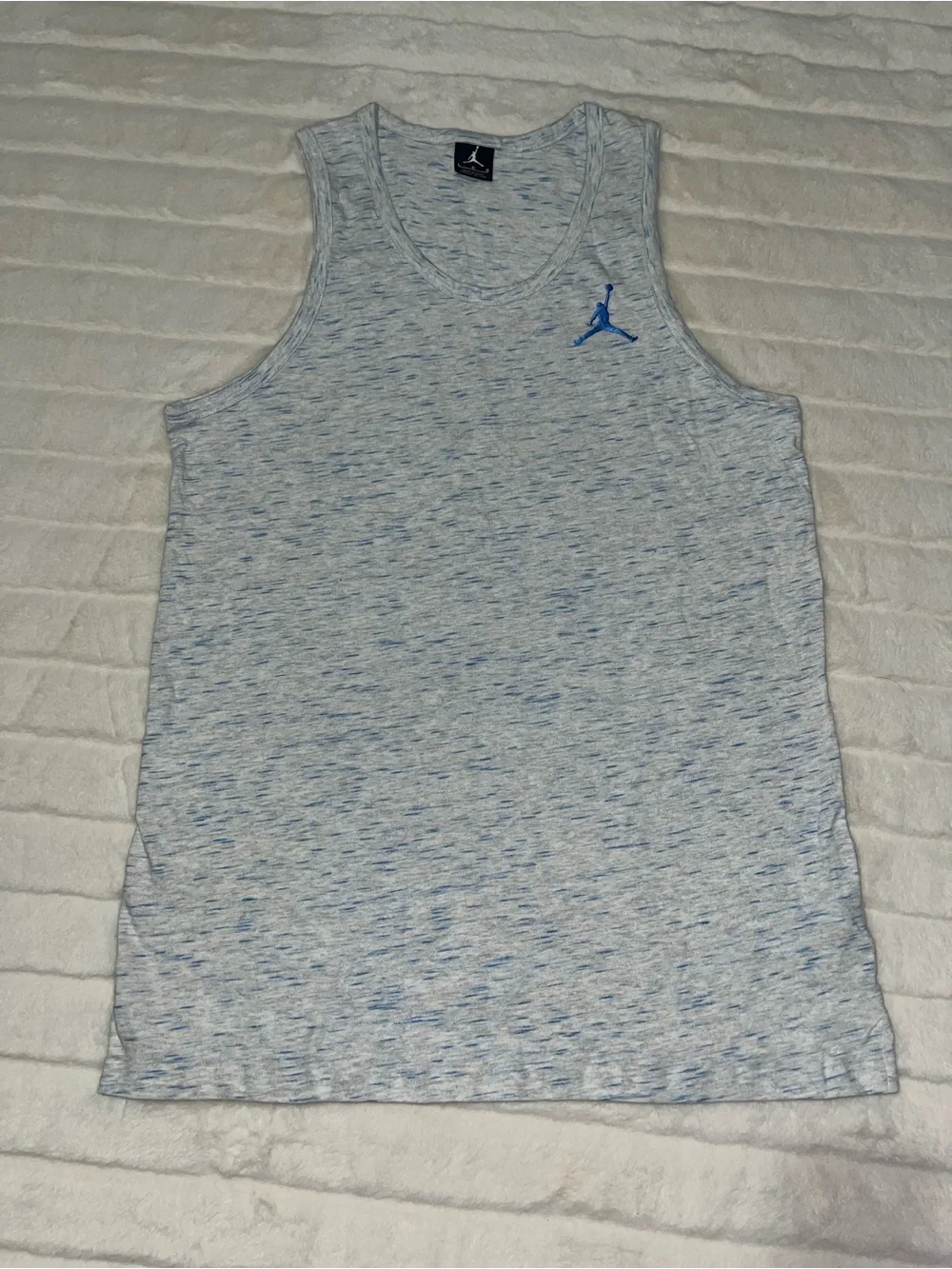 Jordan Men’s Tank Top Light Grey & Blue Size Large